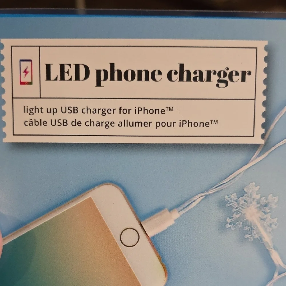 DCI, Iphone Snow Flake Led Phone Charger